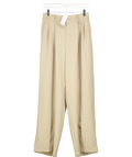 SWEATS Pleated Pant - Sand Beige UK L