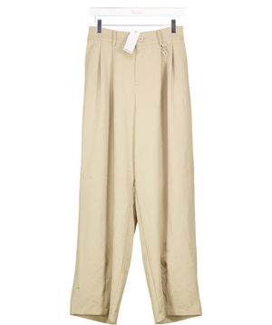 SWEATS Pleated Pant - Sand Beige UK L