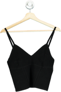 The Great Eros Black Alma Rib Knit Cami Top UK M