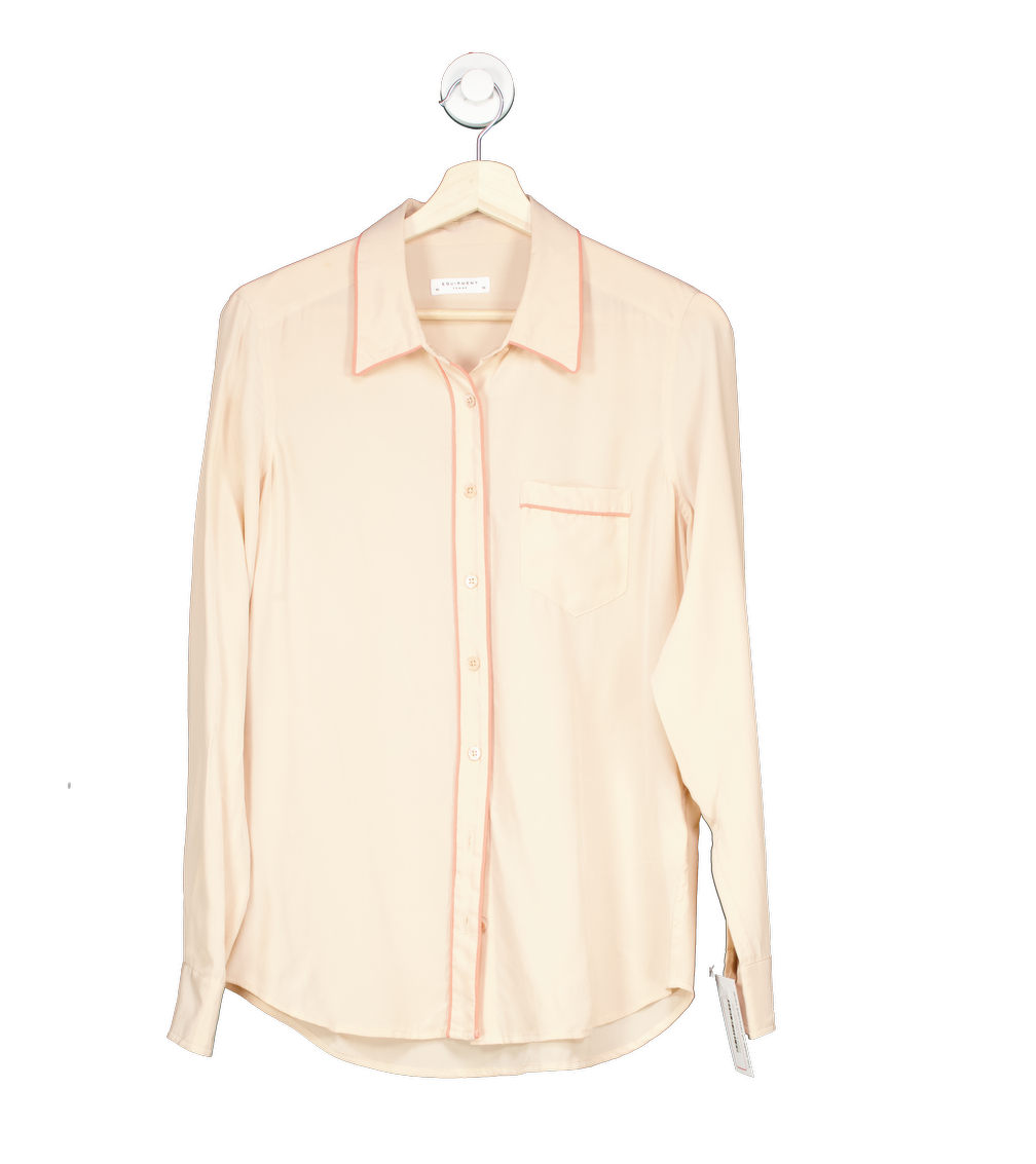 Equipment Femme Nude Silk Button-Up Shirt M