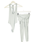 SKIMS Blue Capri's With Top UK XS — Front