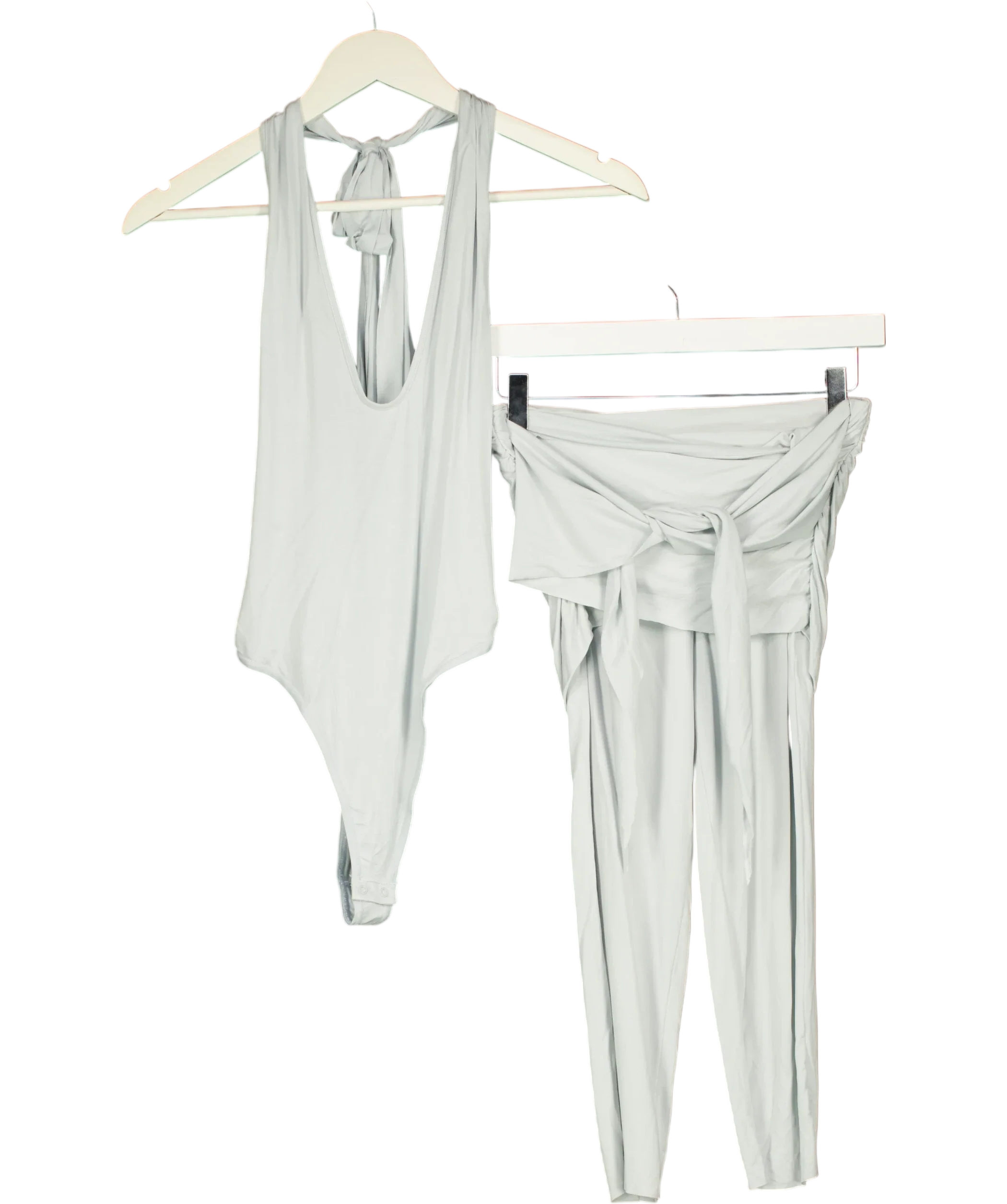 SKIMS Blue Capri's With Top UK XS — Front