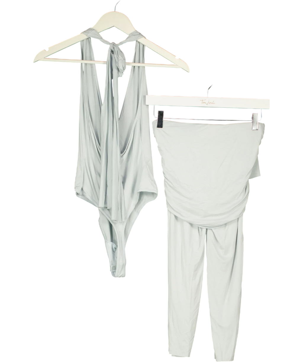 SKIMS Blue Capri's With Top UK XS — Back