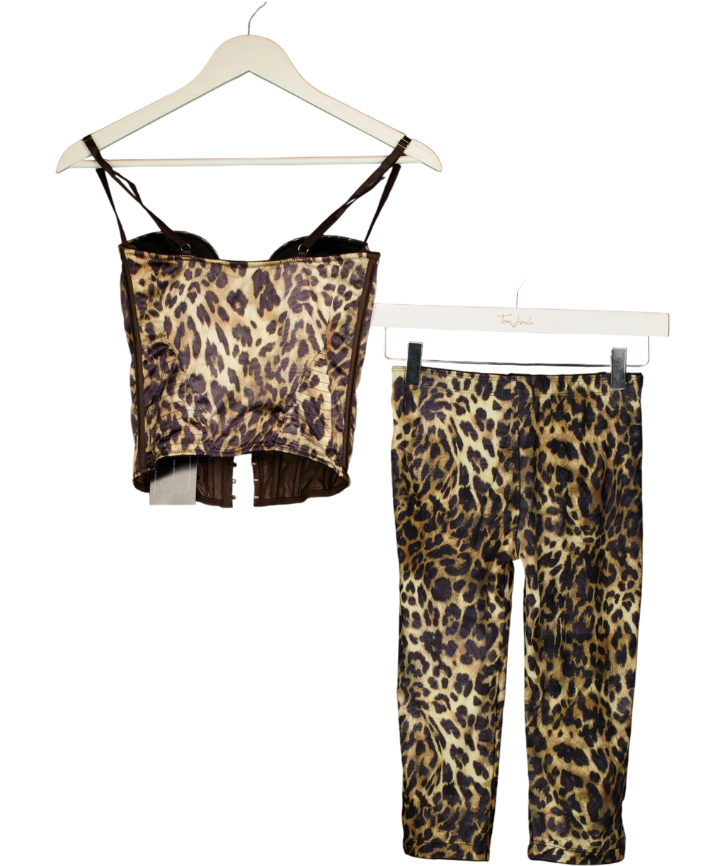 WMNS Brown Rawr 2.0 Capri's With Corset UK XS — Back