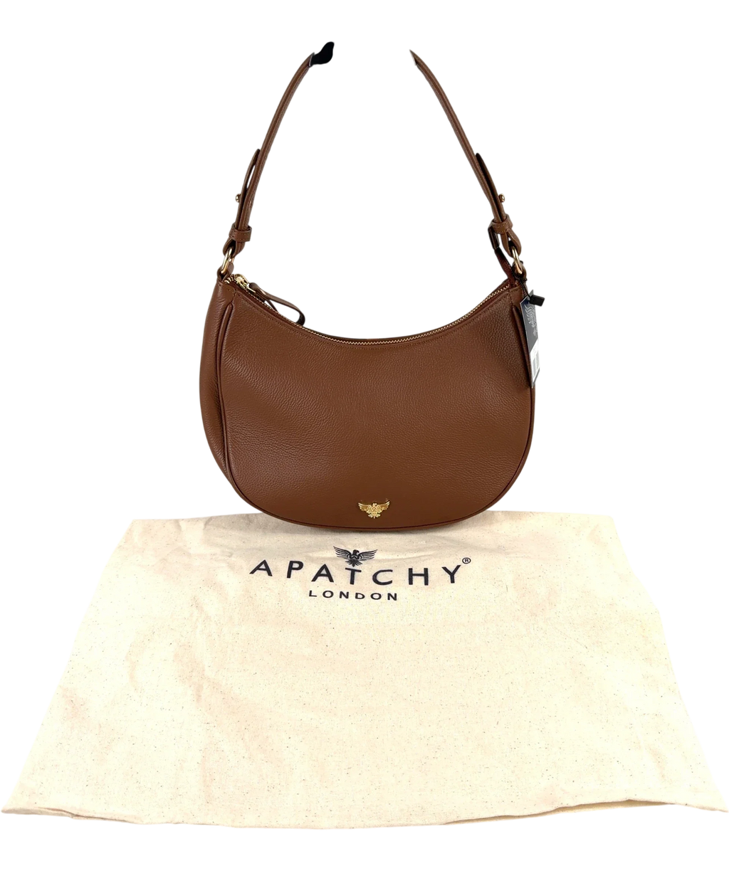 Apatchy London tan The Lucy Leather Bag — front