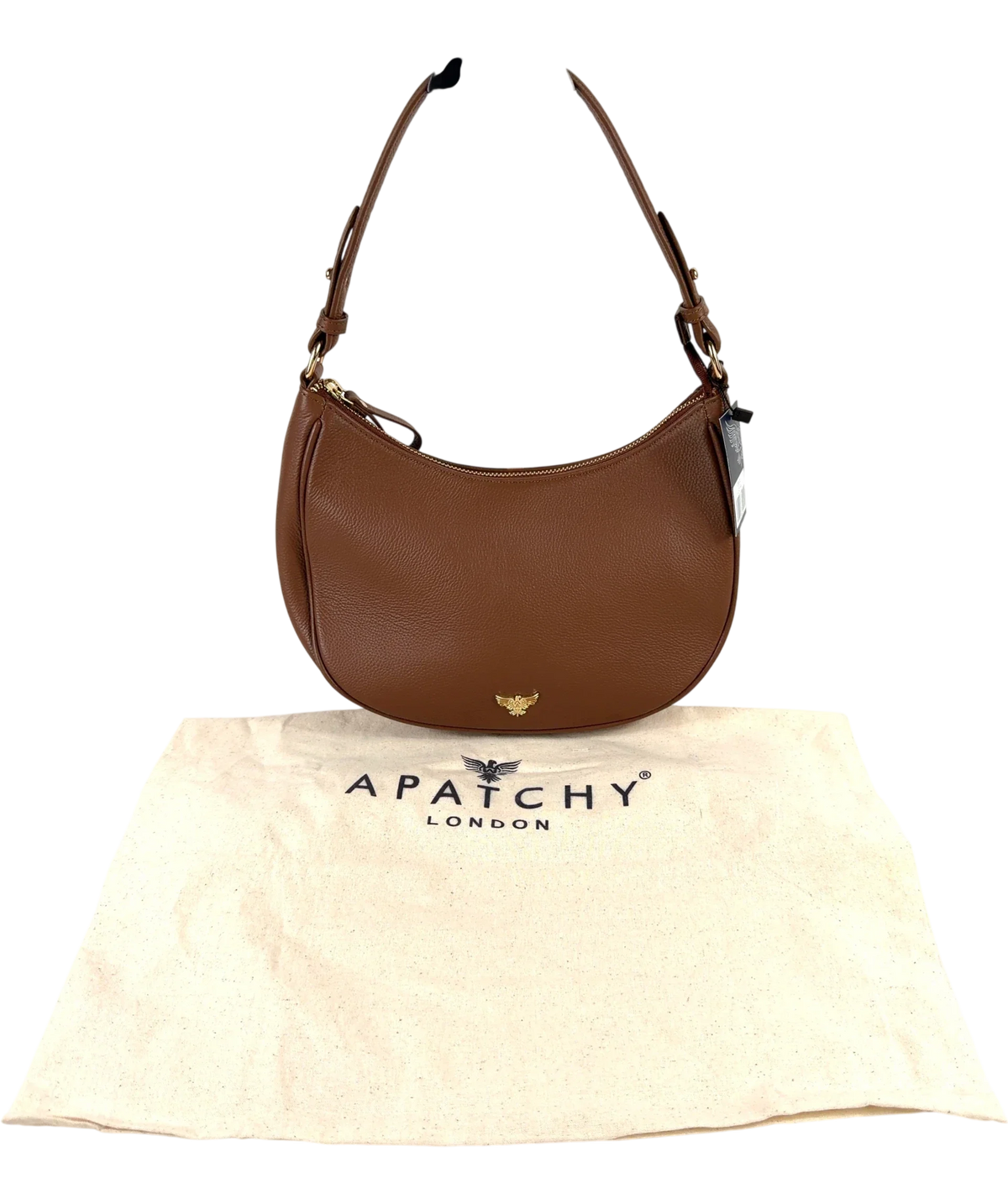 Apatchy London tan The Lucy Leather Bag — front