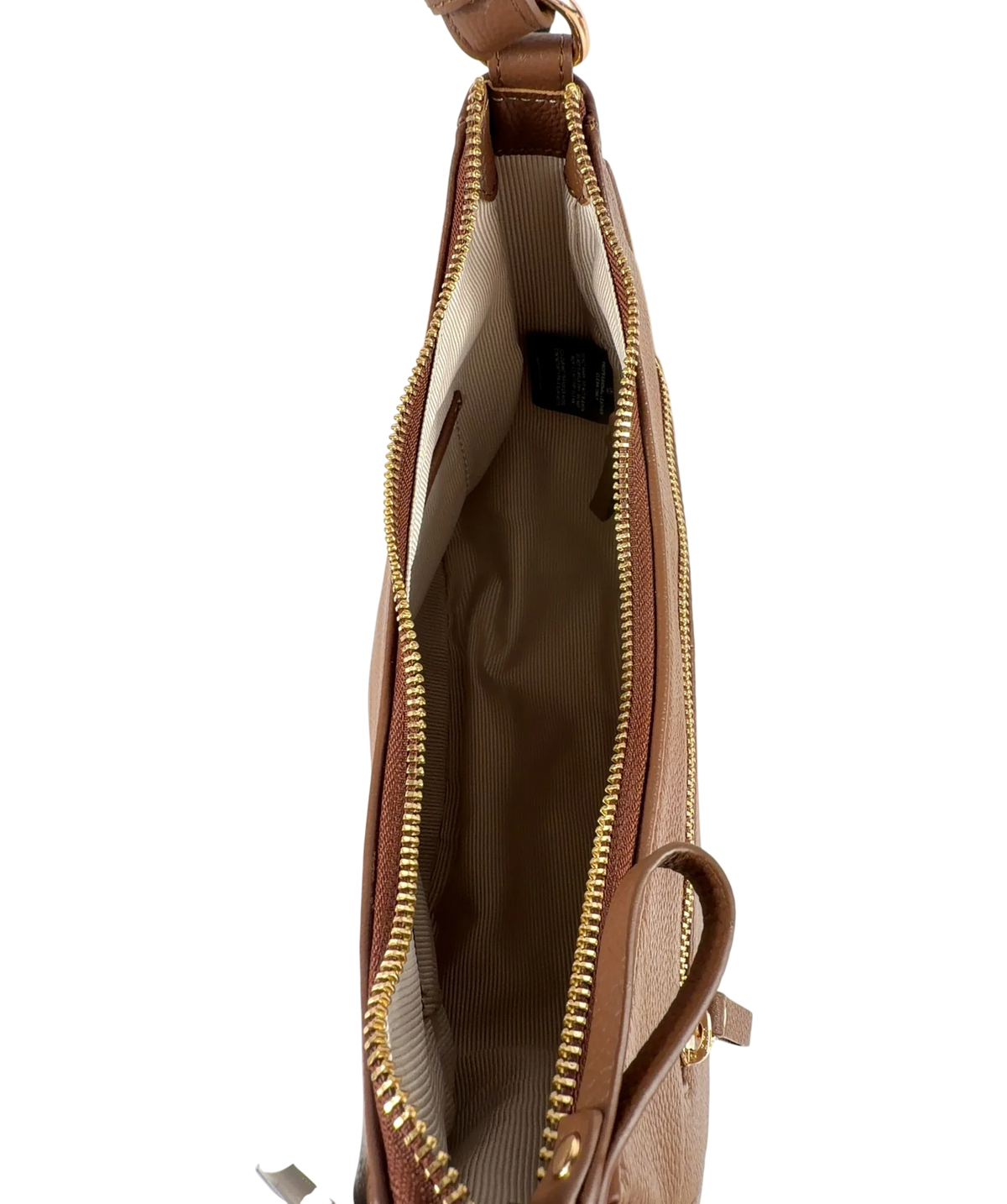 Apatchy London The Lucy Leather Bag Brown / Gold hardware — Interior