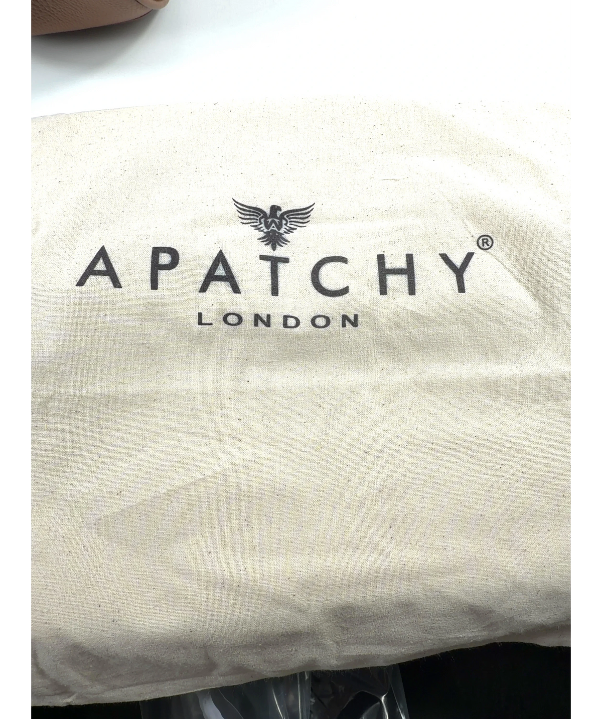 Apatchy London tan The Lucy Leather Bag — label