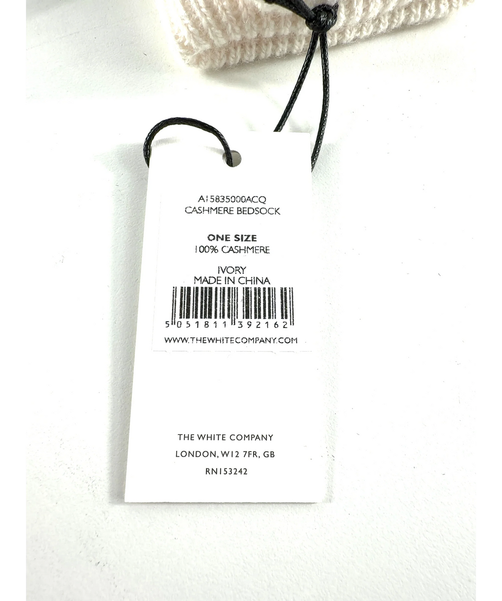 The White Company Cream 100% Cashmere  Ribbed Sock — Materials