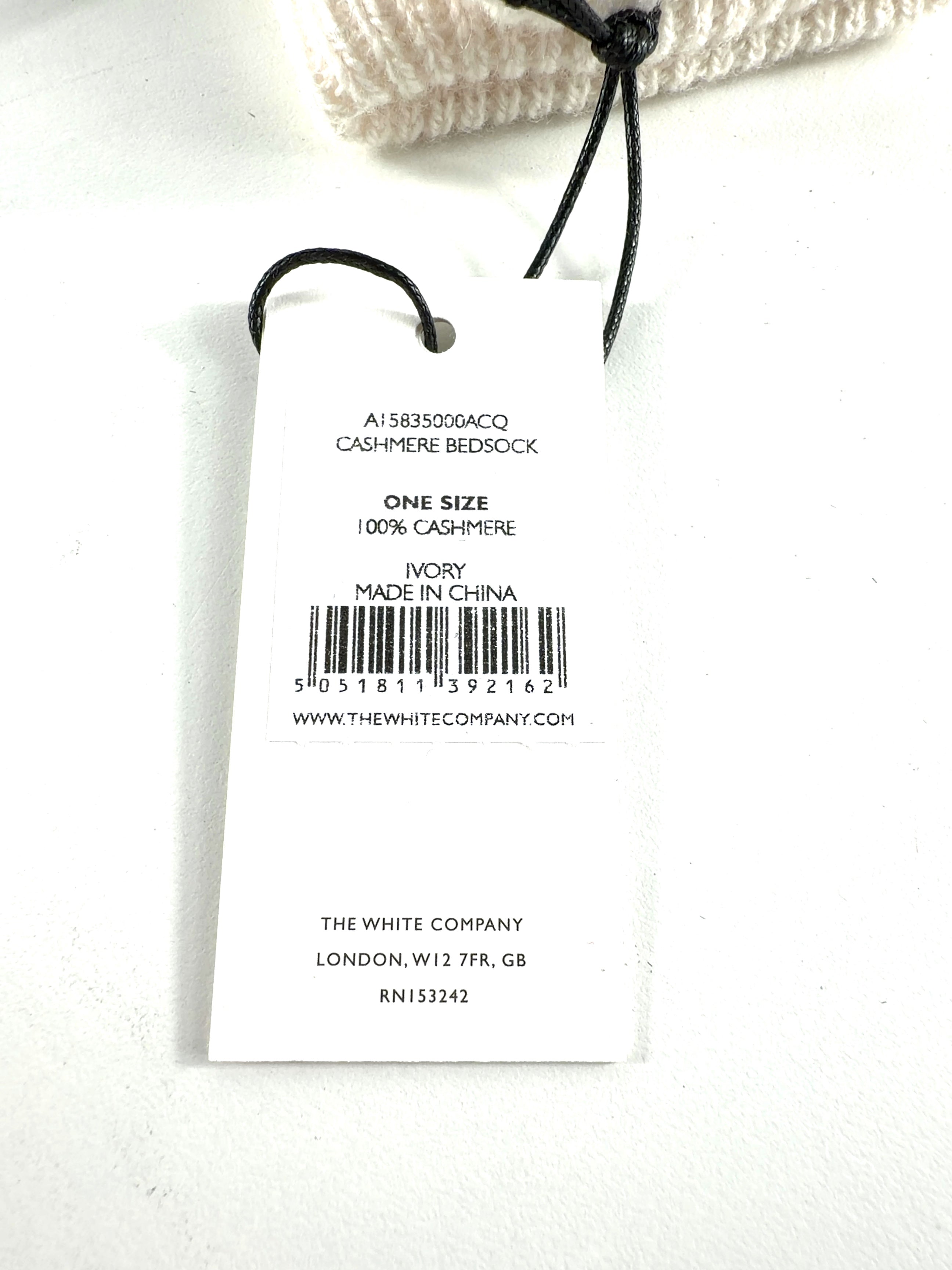 The White Company Cream Colour — care label