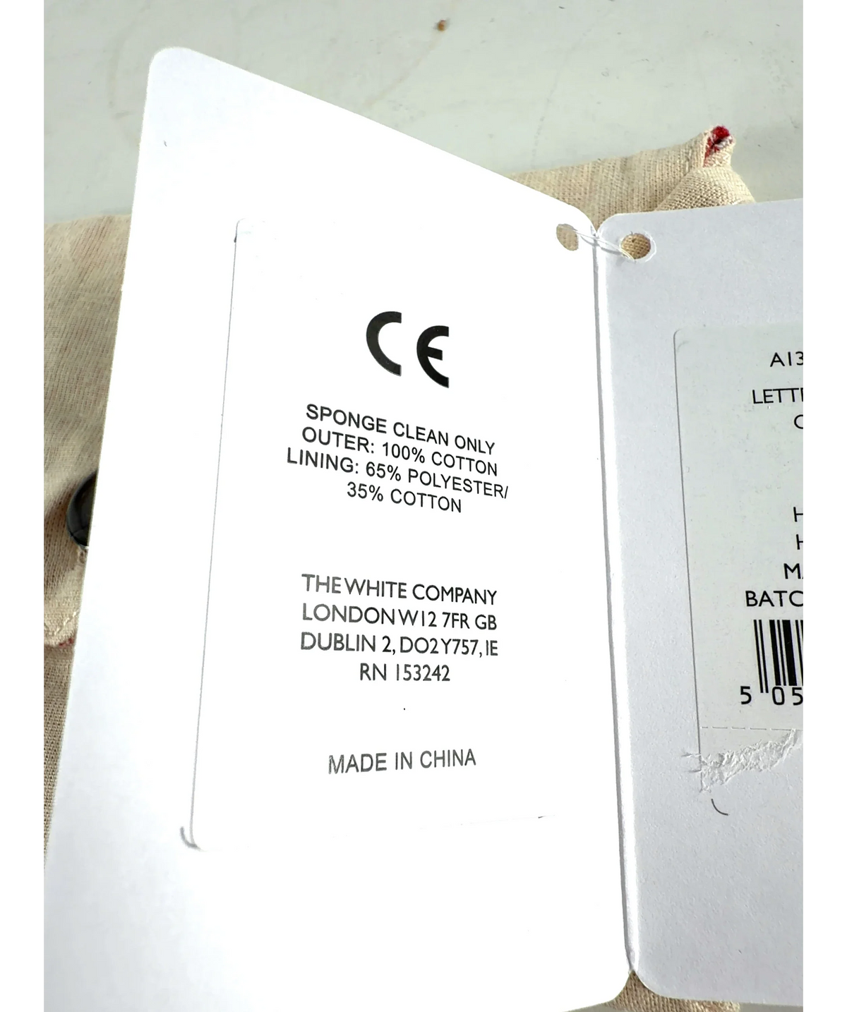 The White Company Beige Letter To Father Christmas One Size — Materials