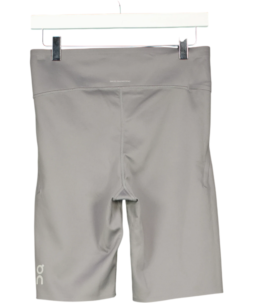 Run On Clouds Grey Running Shorts UK S — Back