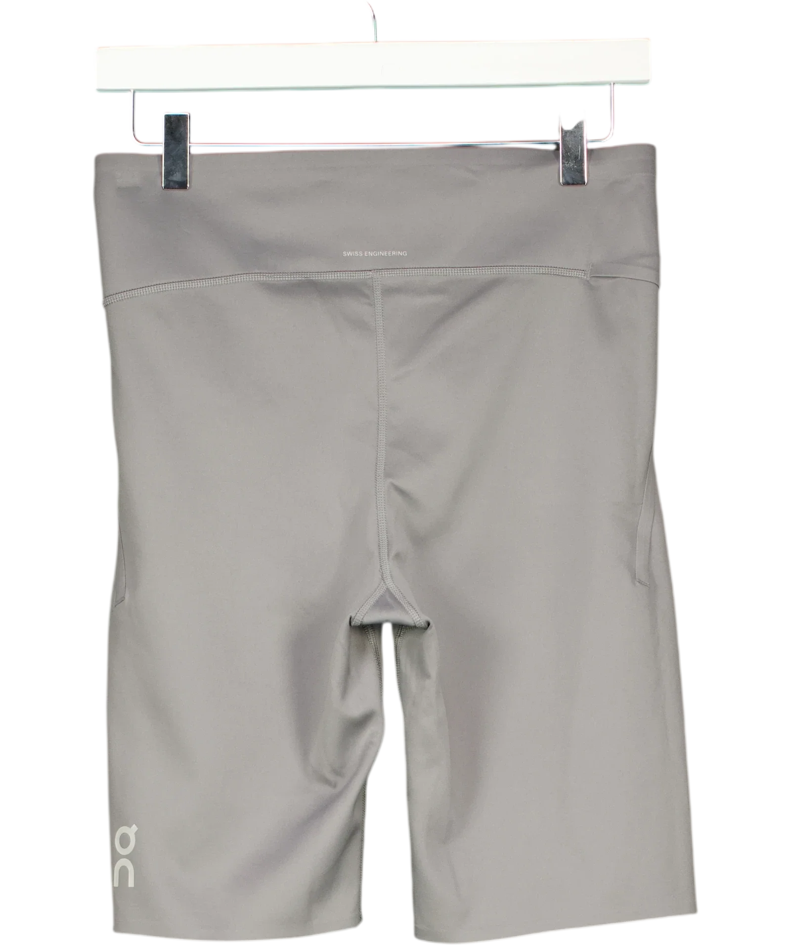 Run On Clouds Grey Running Shorts UK S — Back