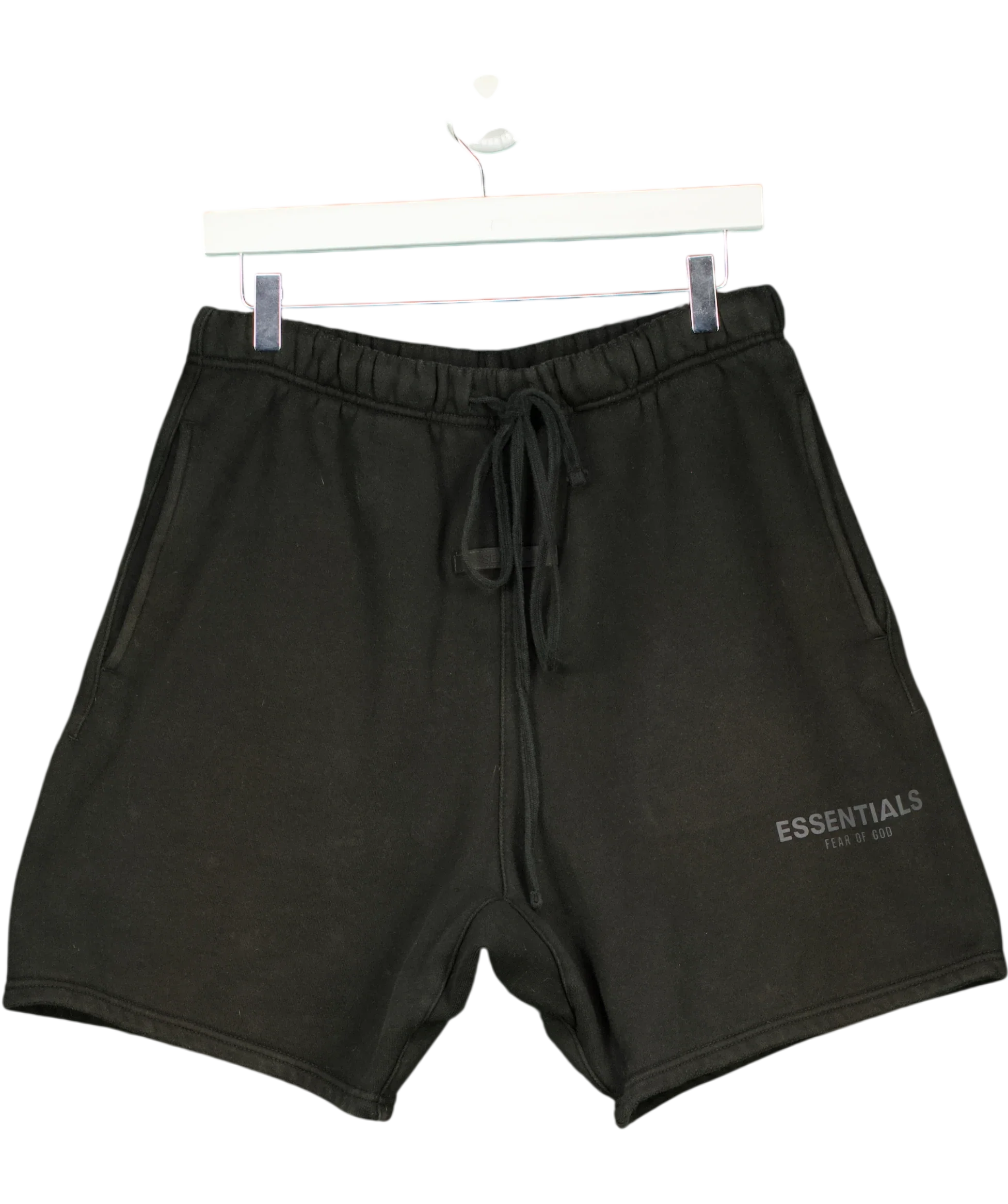 essentials Black Jogger Shorts UK M — Front