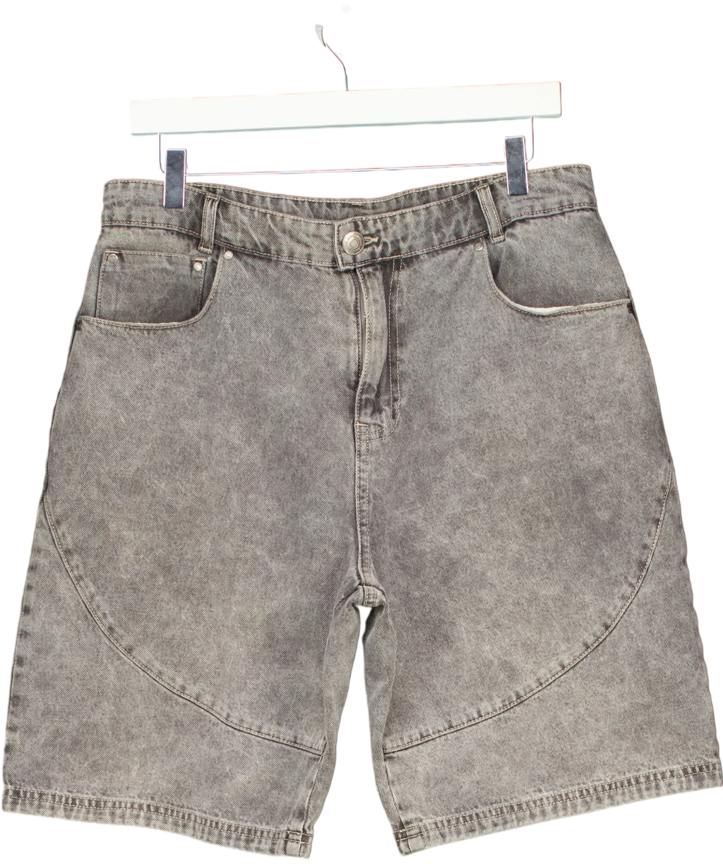 BrotherandKin Grey Denim Shorts UK M — Front
