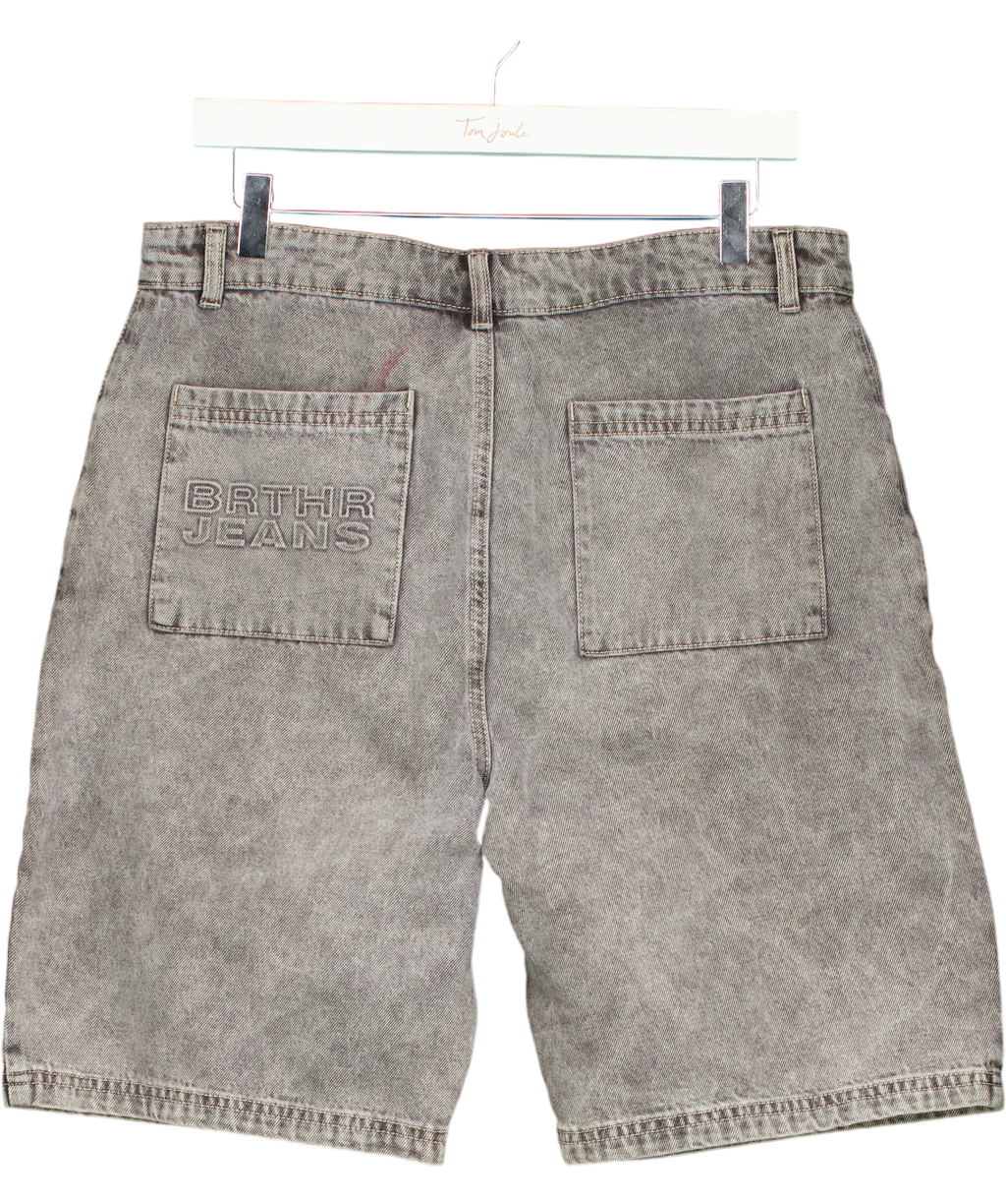 BrotherandKin Grey Denim Shorts UK M — Back