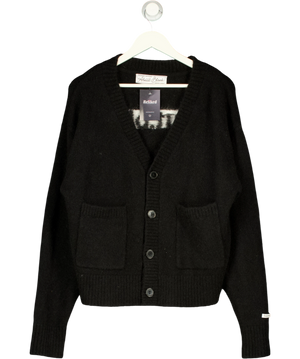 about:blank Black Mohair Knitted Crewneck UK M