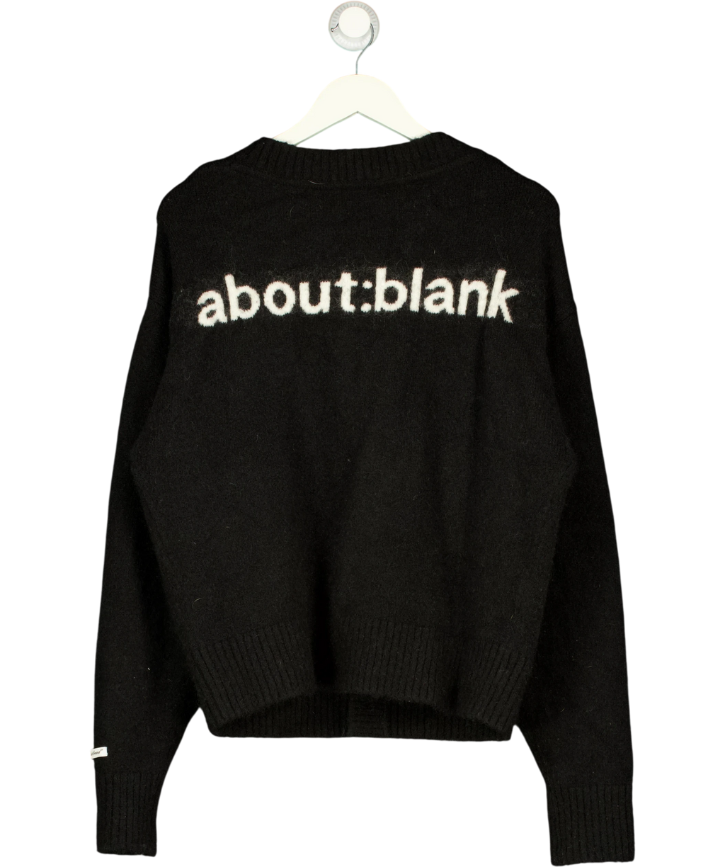 about:blank Black Mohair Knitted Crewneck UK M — Back
