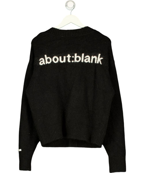 about:blank Black Mohair Knitted Crewneck UK M — Back