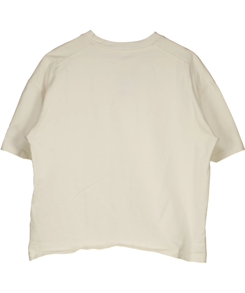 about:blank White Dual Logo T-shirt UK M — Back