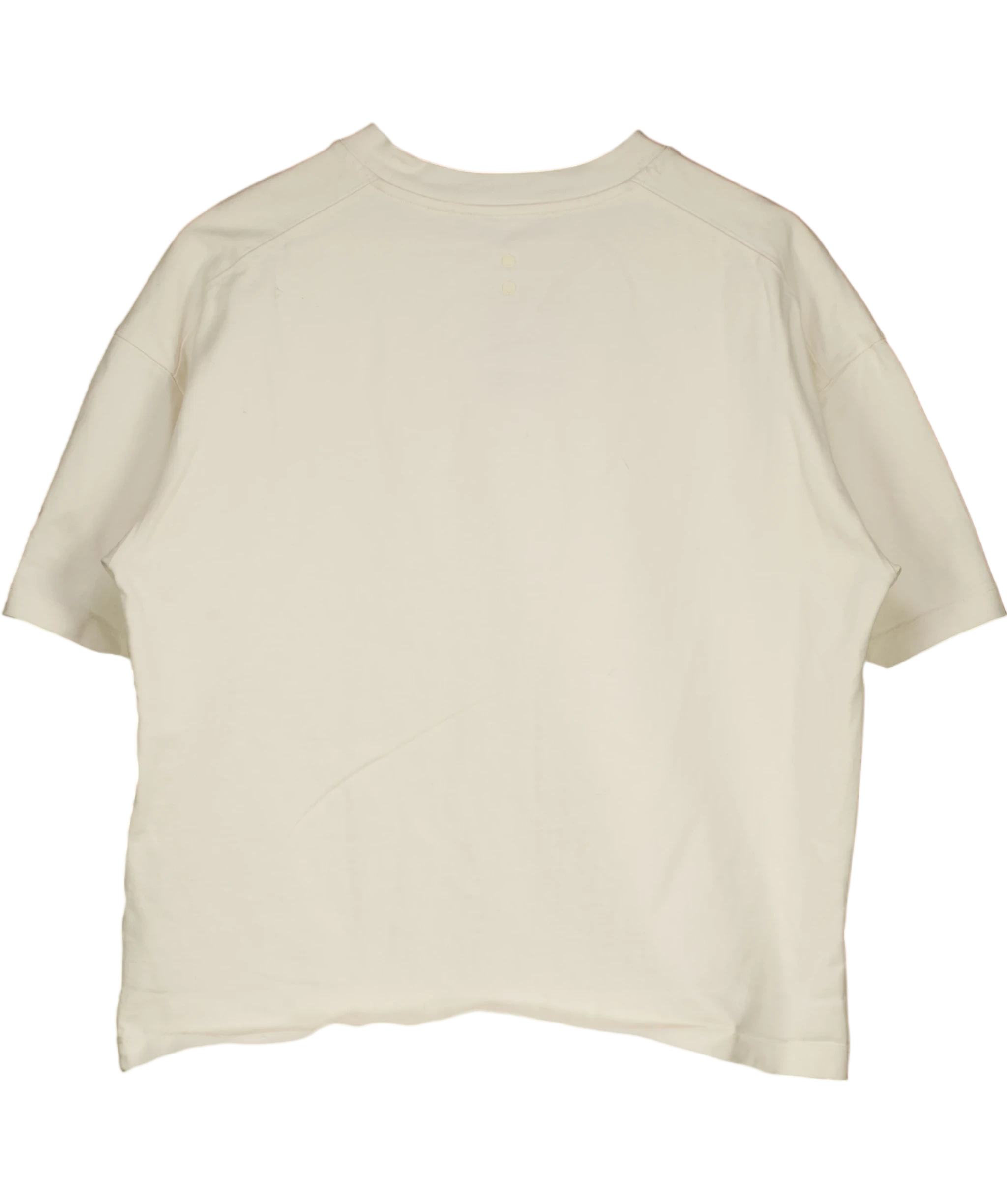 about:blank White Dual Logo T-shirt UK M — Back