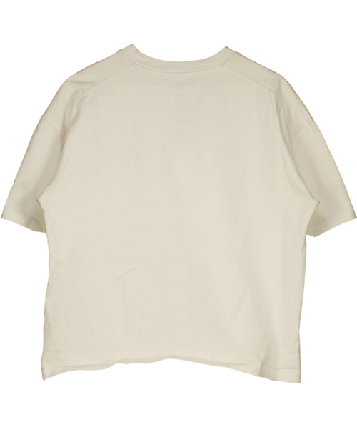 about:blank White Dual Logo T-shirt UK M — Back
