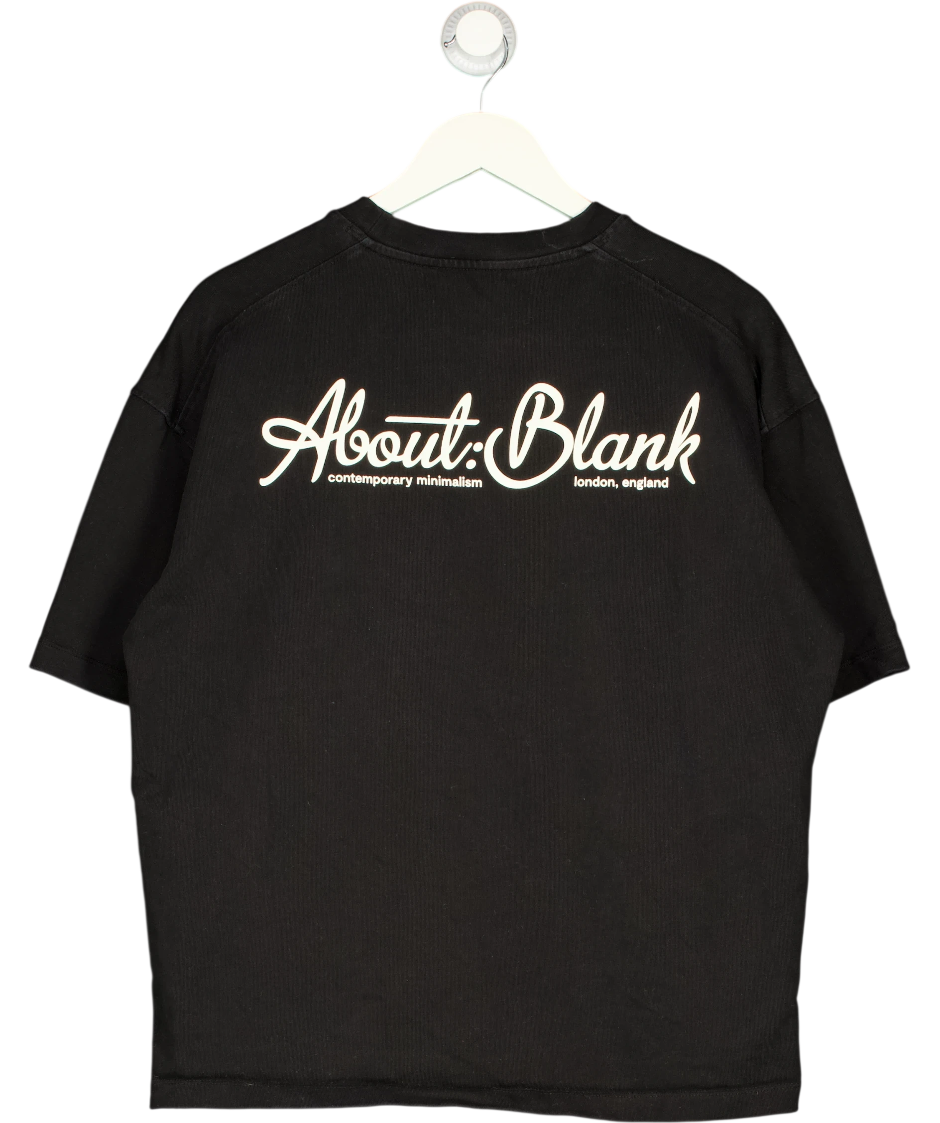 about:blank Black Box T-shirt UK M — Back