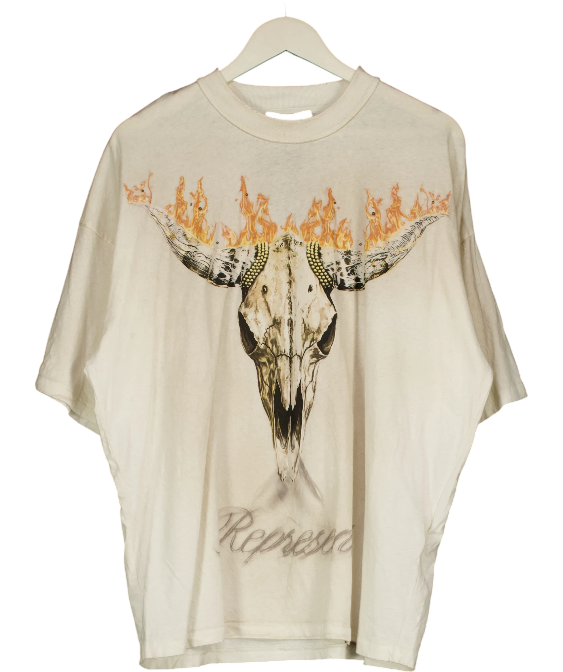 Represent Beige British Cowboys T-shirt UK M — Front