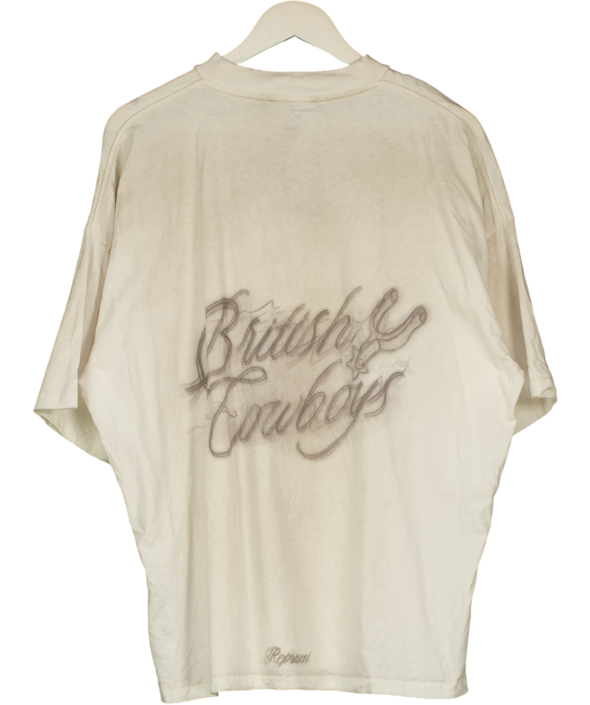 Represent Beige British Cowboys T-shirt UK M — Back