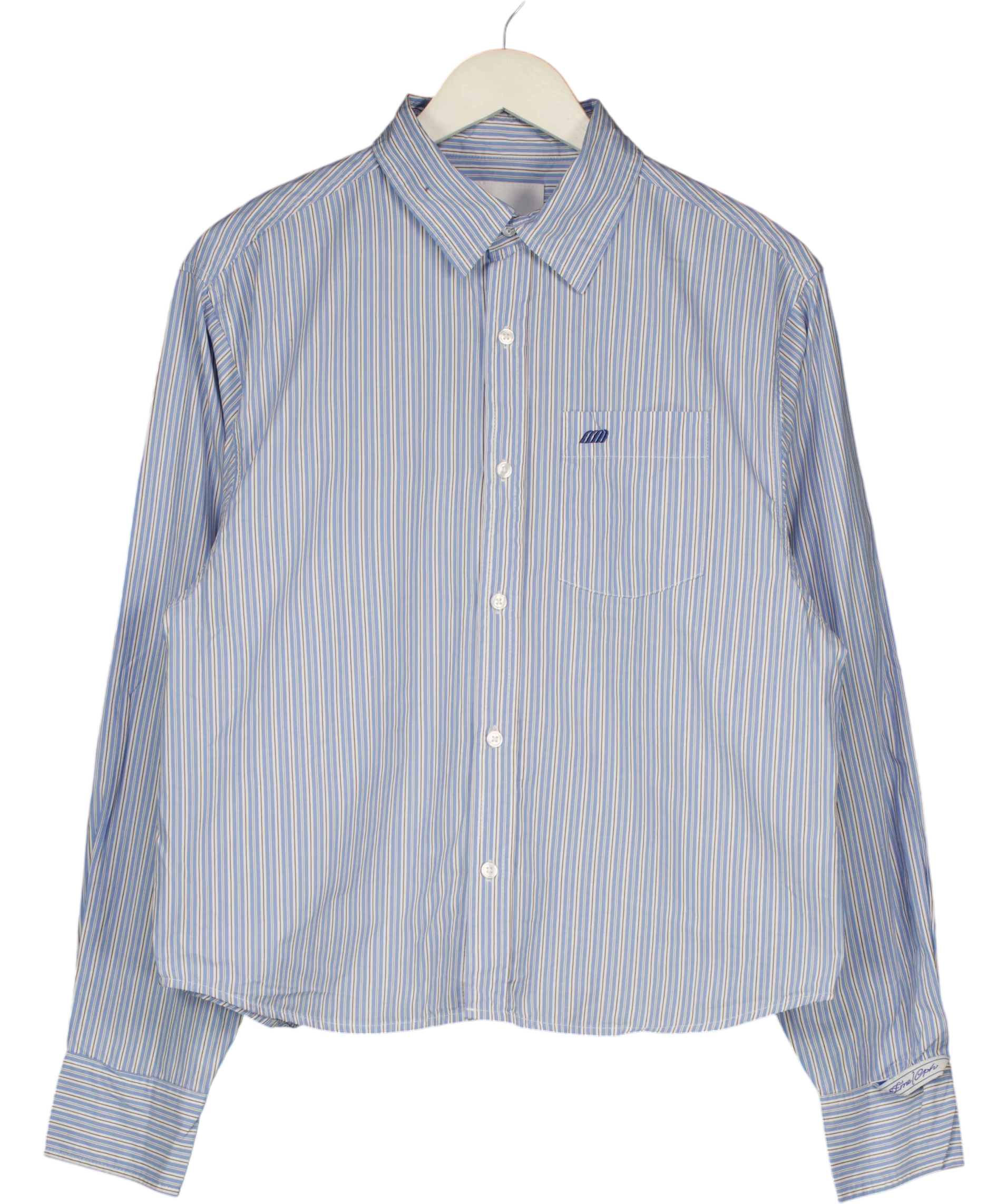 EME STUDIOS Blue Dock Sky Shirt UK S — Front
