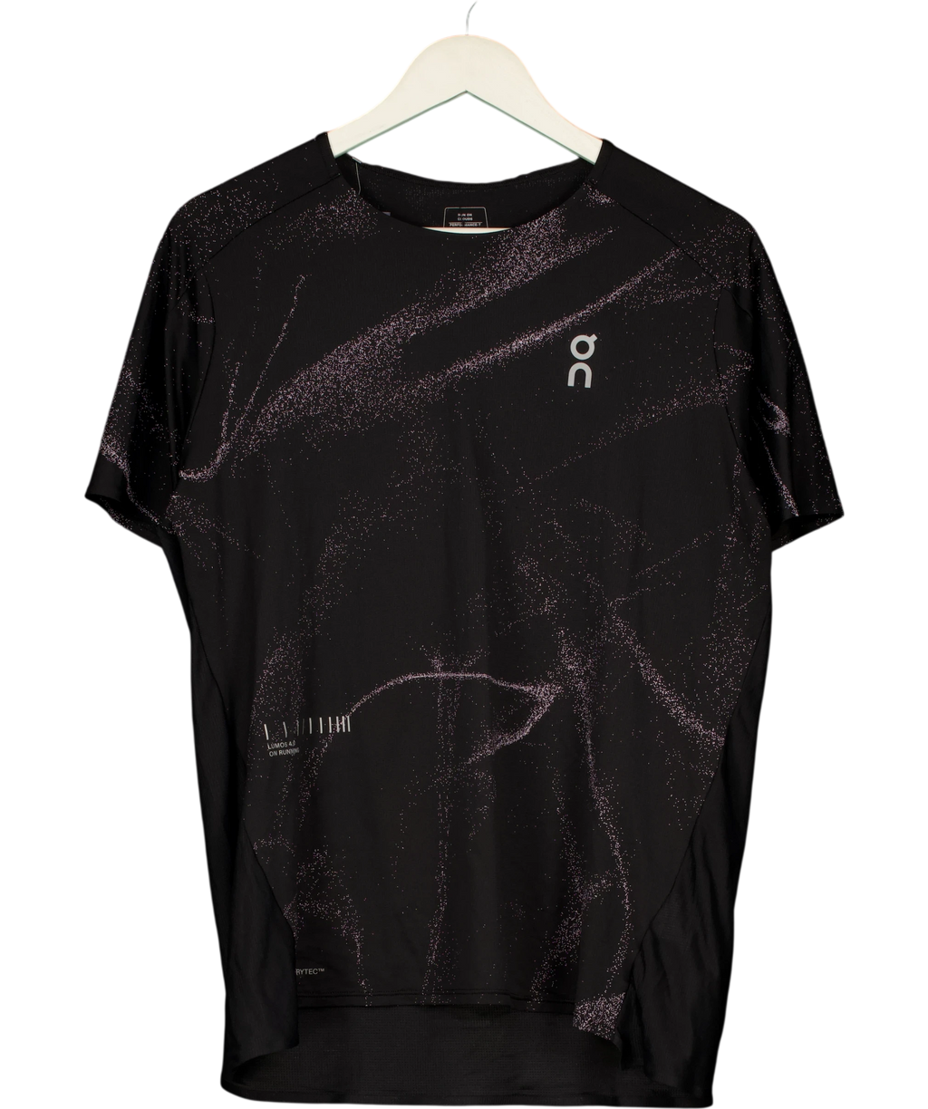 Lumos Black Sports T Shirt UK M — Front