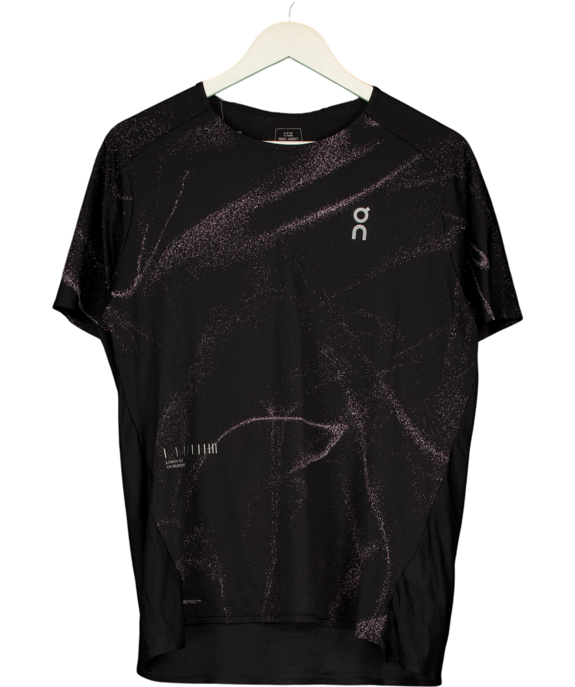 Lumos Black Sports T Shirt UK M — Front