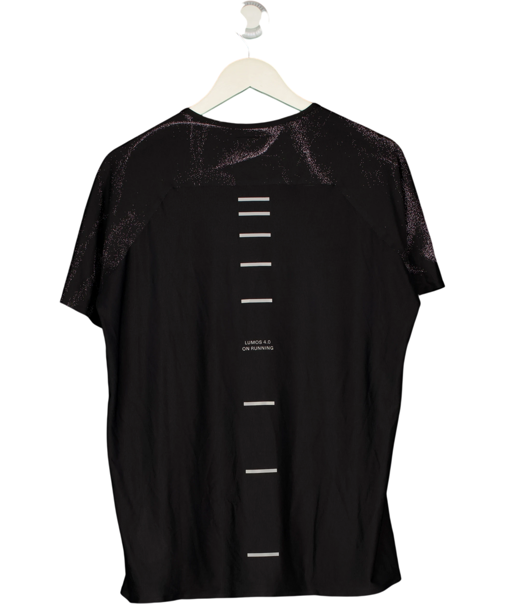 Lumos Black Sports T Shirt UK M — Back
