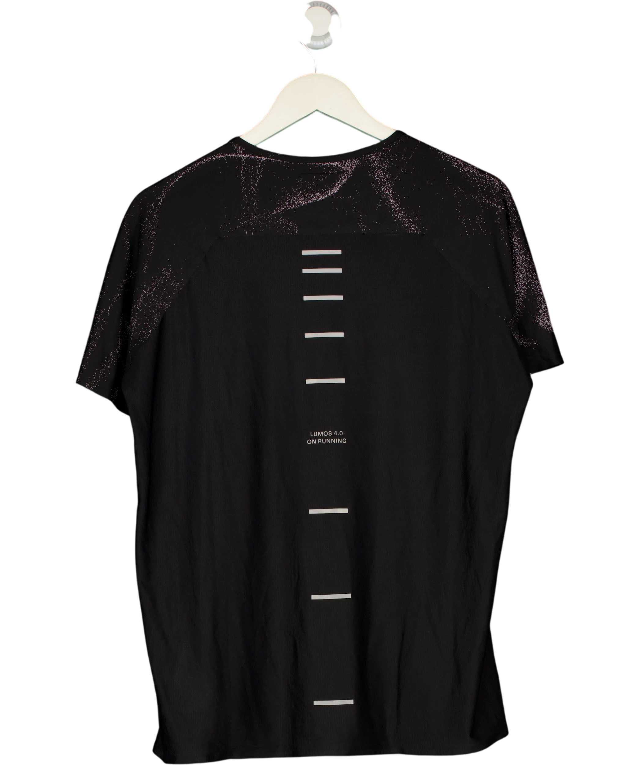 Lumos Black Sports T Shirt UK M — Back