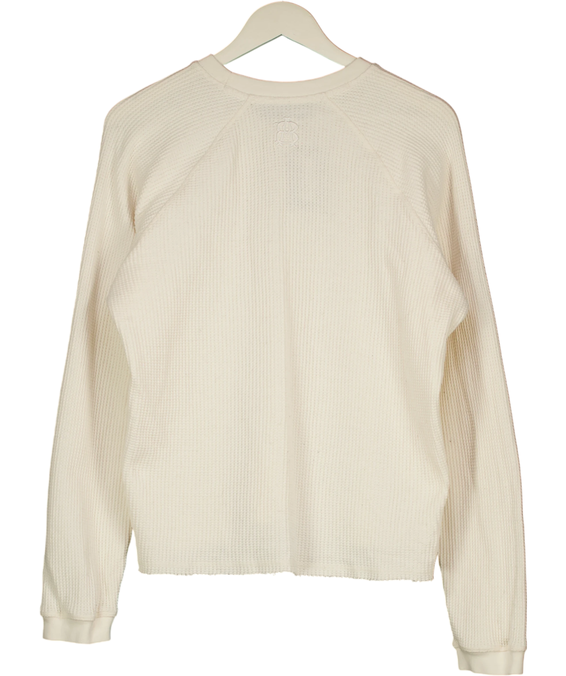 about:blank White Kniited Sweatshirt UK M — Back