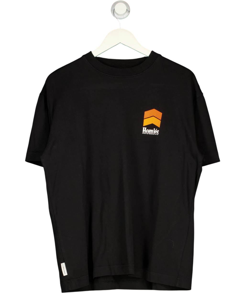 Homies Black Racing T Shirt UK M — Front