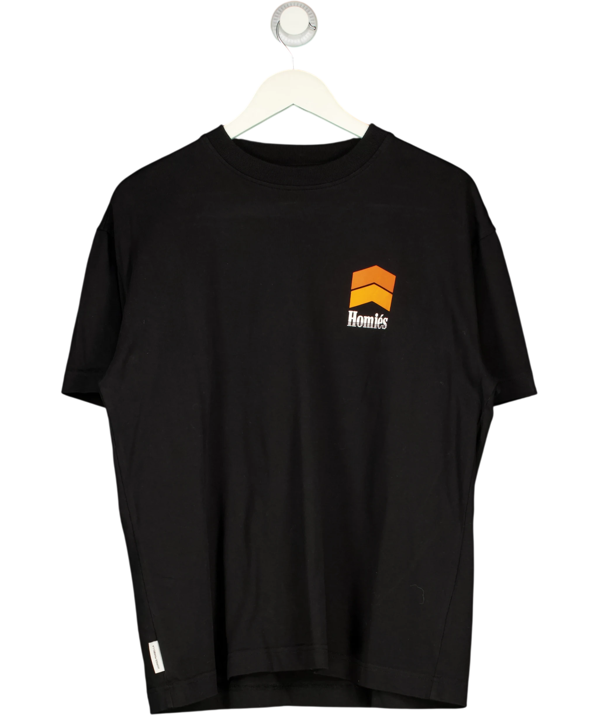 Homies Black Racing T Shirt UK M — Front