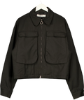 about:blank Black Long Sleeve Shirt UK M — Front