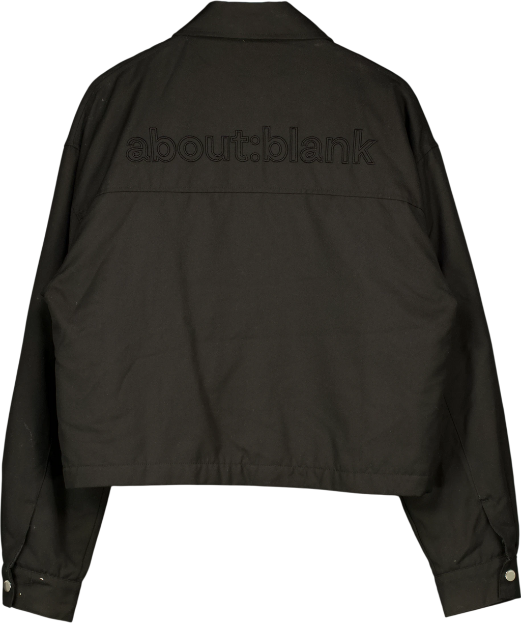 about:blank Black Long Sleeve Shirt UK M — Back