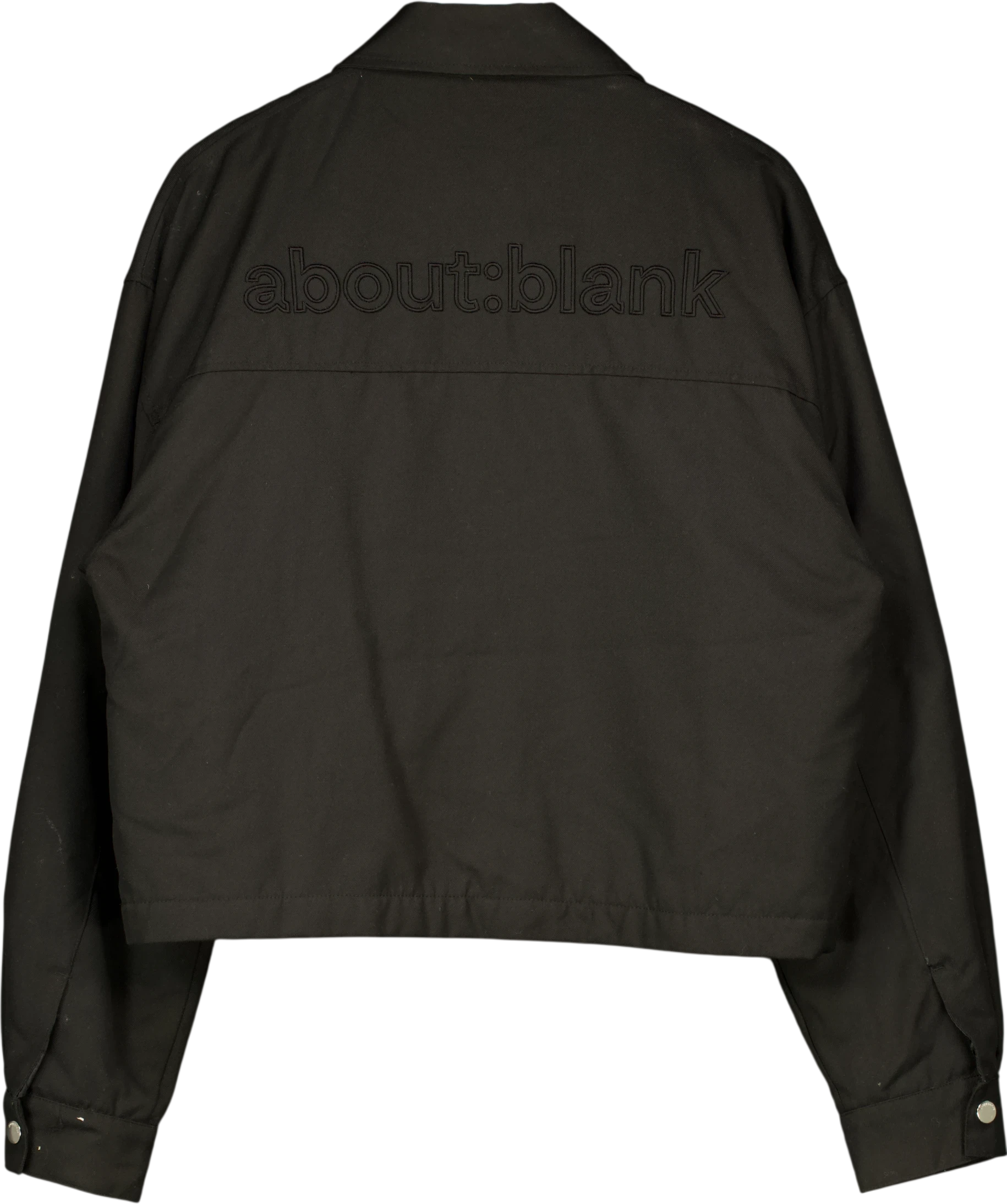 about:blank Black Long Sleeve Shirt UK M — Back