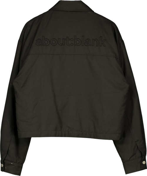 about:blank Black Long Sleeve Shirt UK M — Back