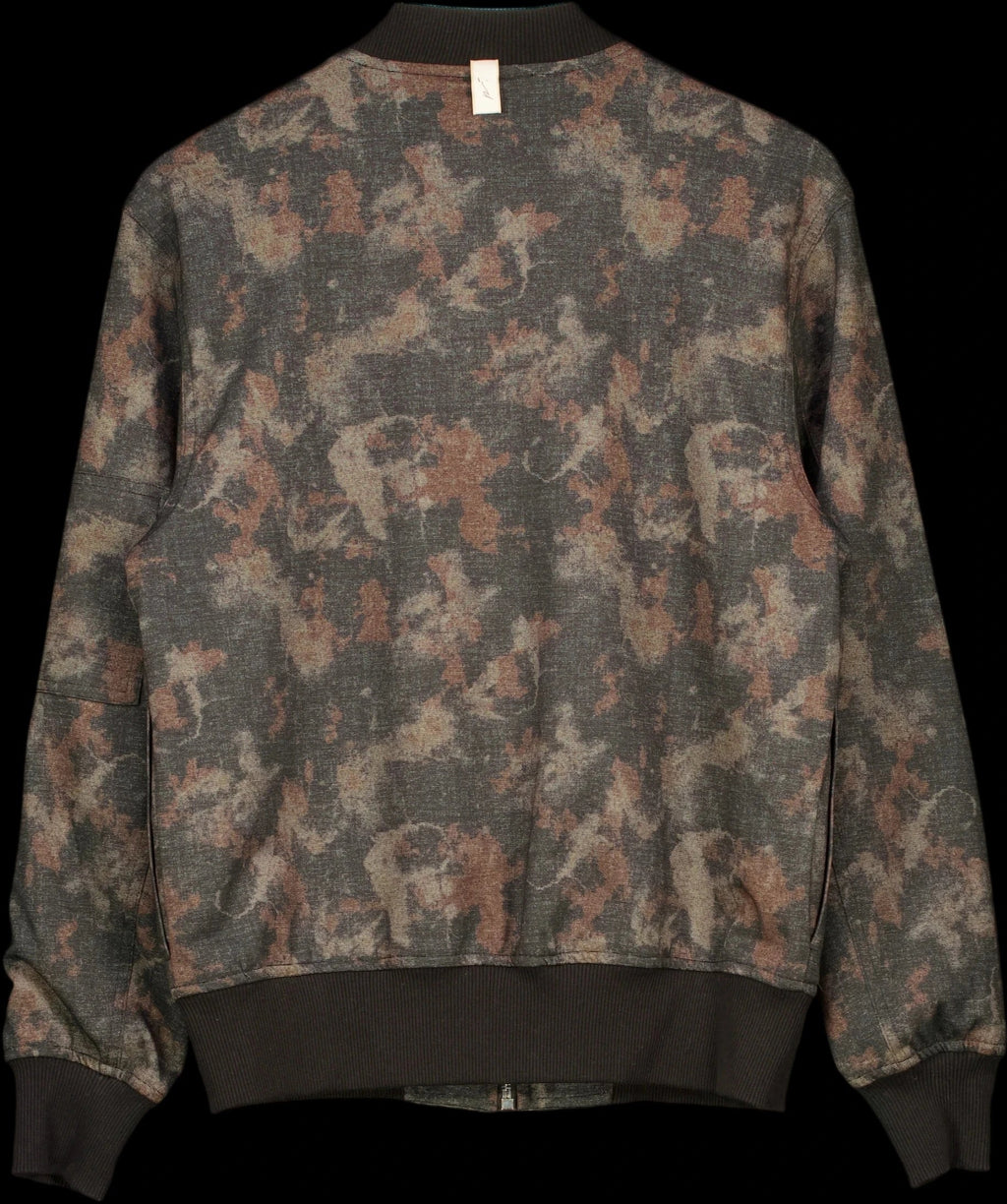 Prevu Black Nant Camouflage Bomber Jacket, size UK M — label