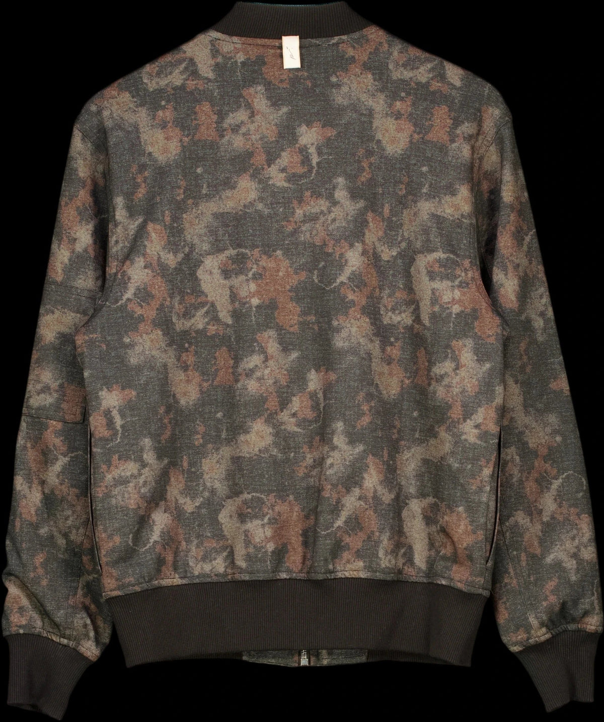 Prevu Black Nant Camouflage Bomber Jacket, size UK M — label