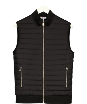 REISS Pluto Hybrid Quilted Gilet Black UK S
