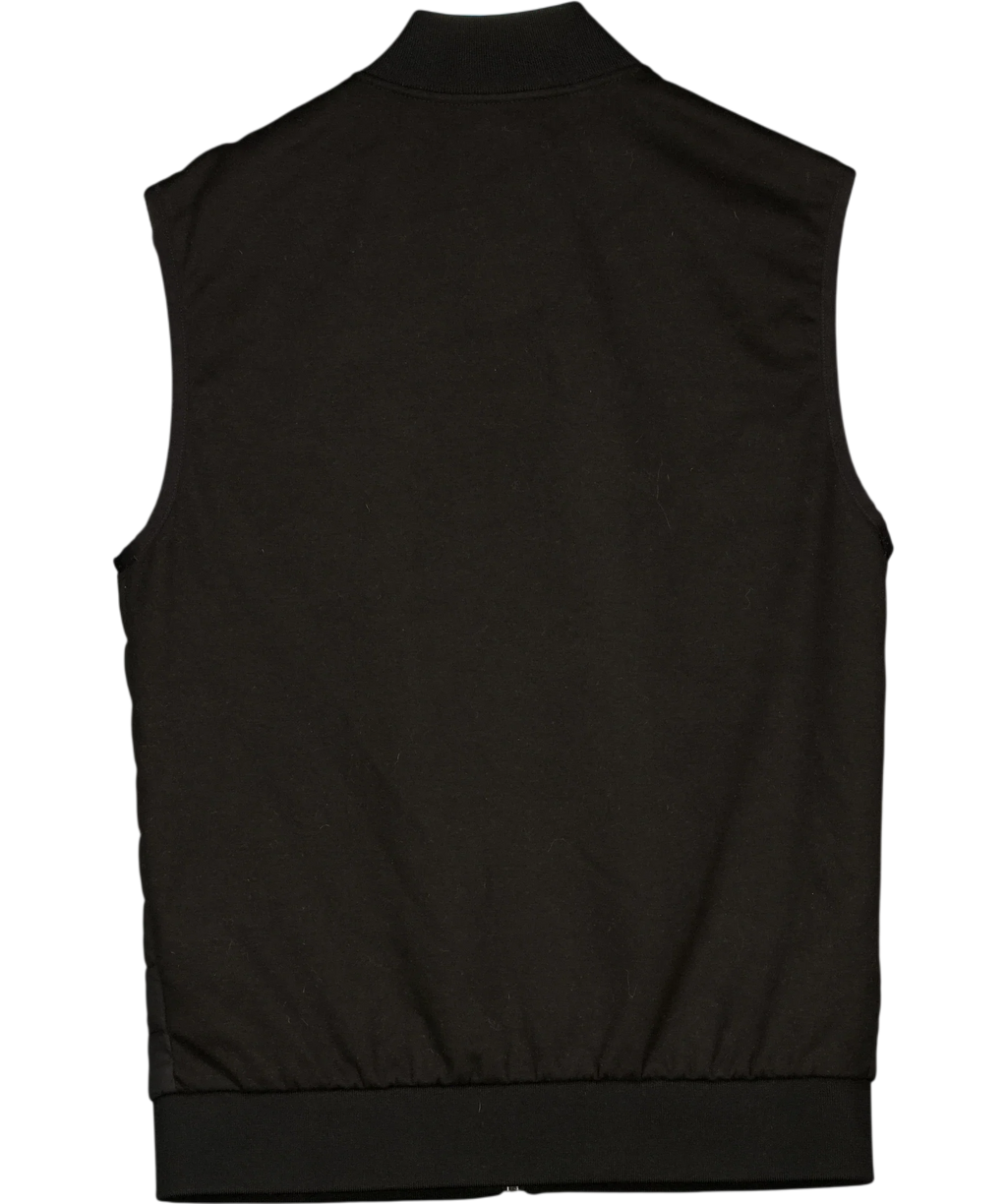 REISS Black Pluto Hybrid Quilted Gilet Black, size UK S — back