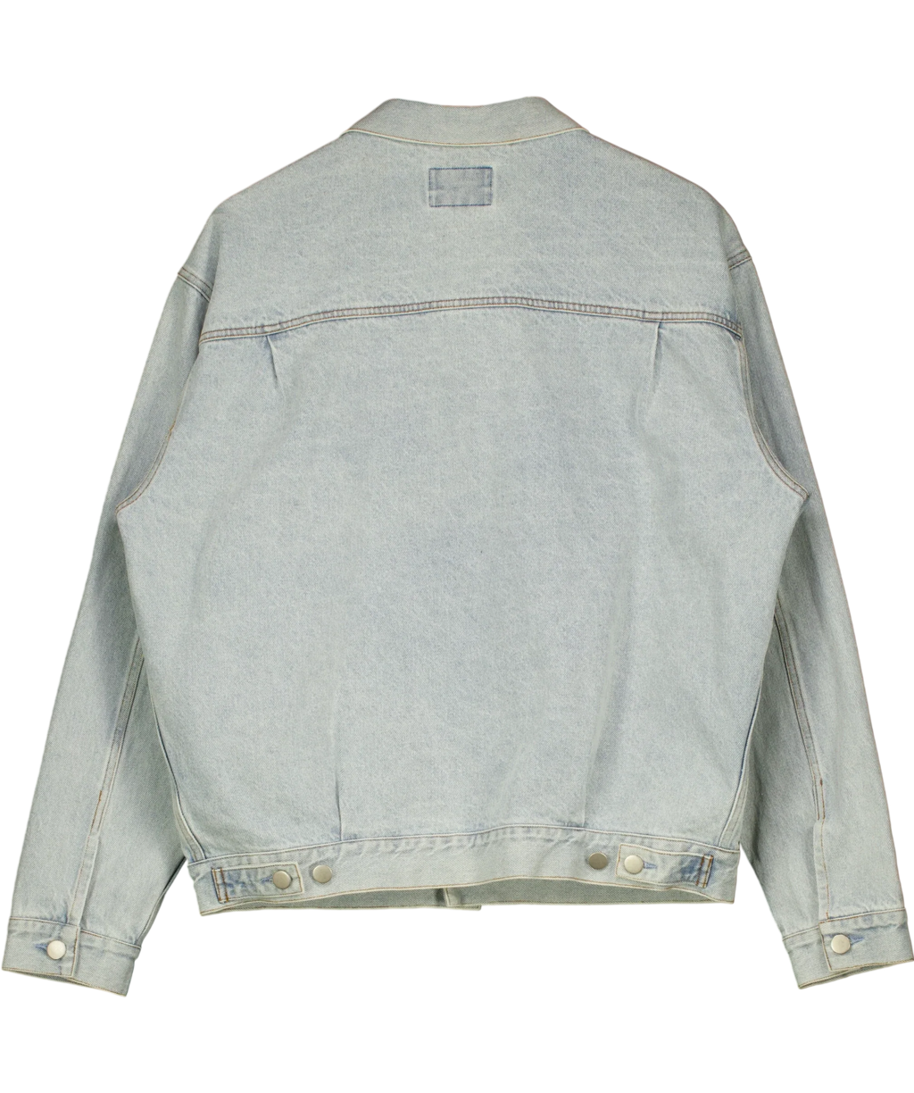 Duke + Dexter Blue Denim Jacket UK M — Back