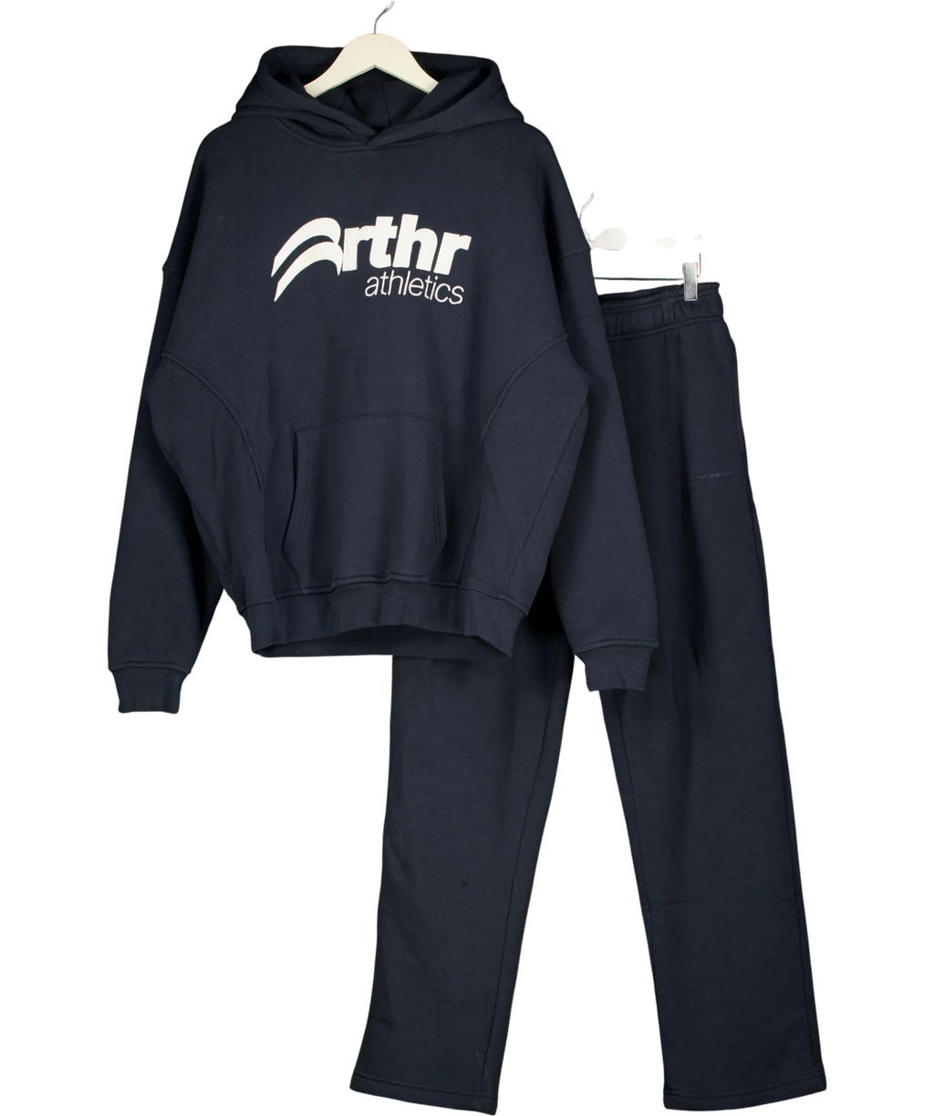 BrotherandKin Blue Branded Hoodie UK M — Front