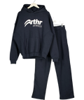 BrotherandKin Blue Branded Hoodie UK M — Front