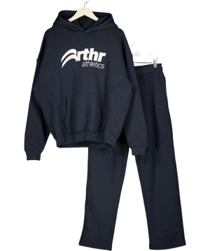 BrotherandKin Blue Branded Hoodie UK M