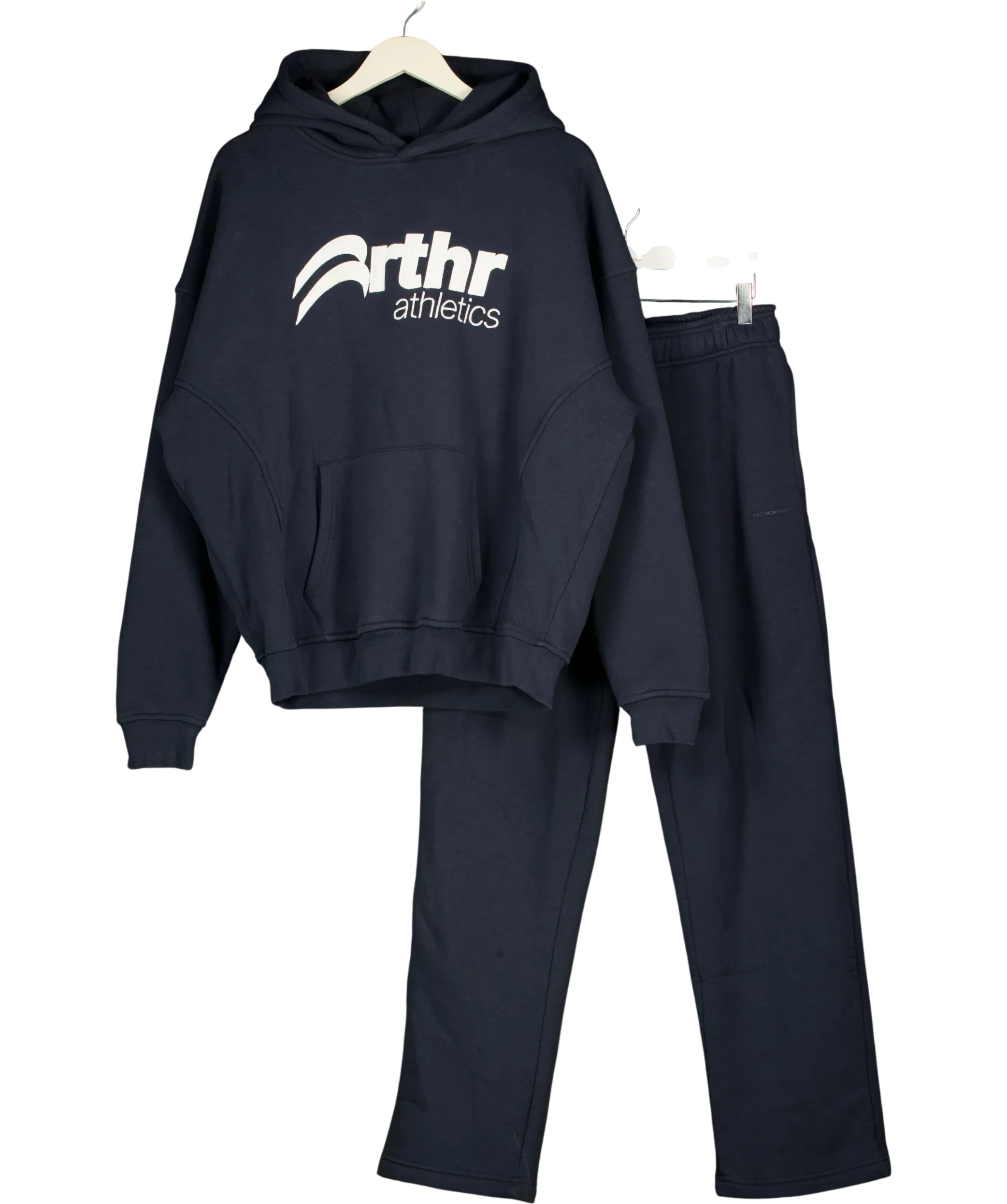 BrotherandKin Blue Branded Hoodie UK M — Front